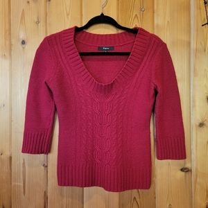 Express cable knit wool blend sweater